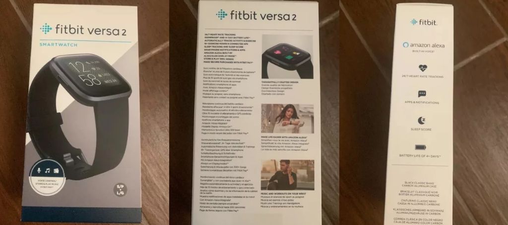 Material de marketing do Fitbit Versa 2 vazado (Imagem: Android Central)