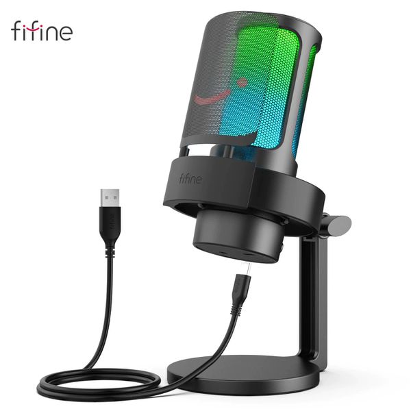 Microfone Usb Fifine Para Gravação e Streaming [R$ 15 OFF a cada R$ 150 em compras na PROMO + FRETE GRÁTIS]