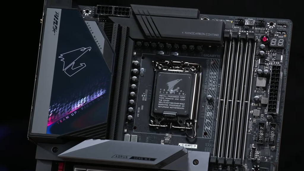 As novas Z890 devem trazer suporte para memórias mais velozes e compatibilidade obrigatória com DDR5 (Imagem: Divulgação/AORUS)