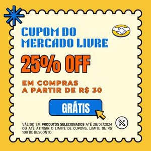Cupom Mercado Livre: 25% OFF em compras a partir de R$ 30, limitado a R$ 100 de desconto - Válido em produtos para casa selecionados