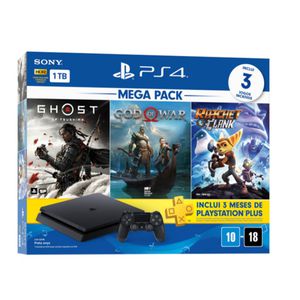 Mega Pack PlayStation®4 1TB com 01 Controle DualShock®4 e 03 Jogos