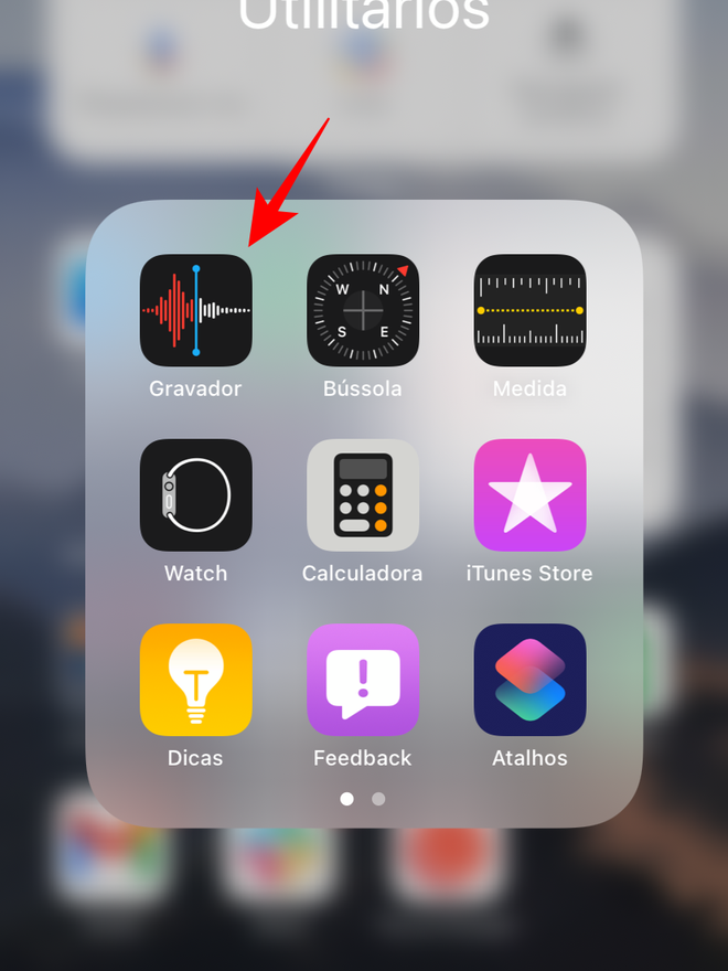 Abra o app do Gravador no iPhone - Captura de tela: Thiago Furquim (Canaltech)