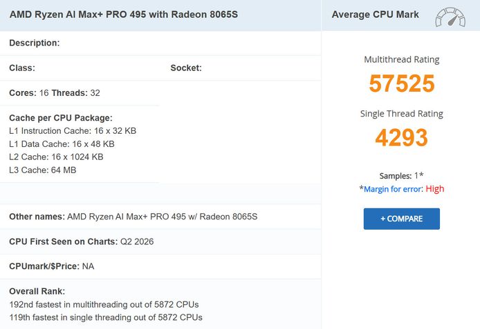 AMD Ryzen AI Max+ PRO 495