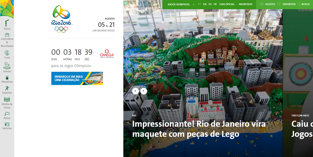 Site oficial Rio 2016 Site oficial Rio 2016
