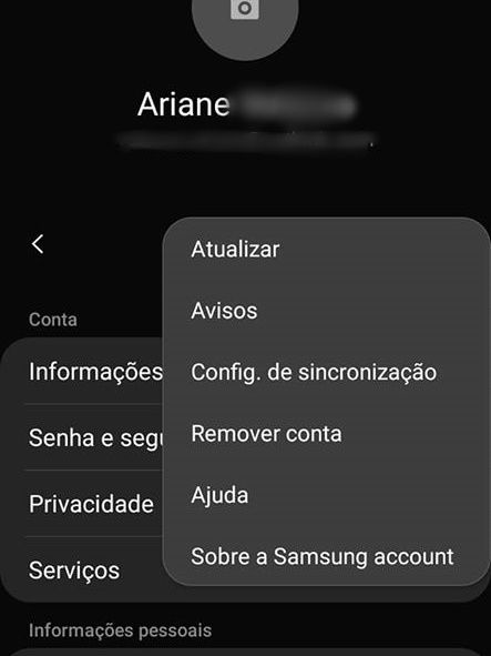 Removendo a Samsung Account (Captura de tela: Ariane Velasco)