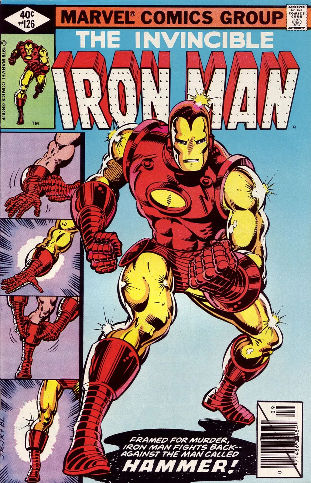 A maior parte das armaduras do Homem de Ferro é feita de uma liga de titânio e ouro (Imagem: Reprodução/Marvel Comics)
