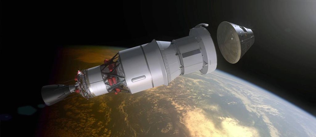 Nave espacial Orion da NASA, construída para transportar astronautas à Lua, Marte e asteróides
