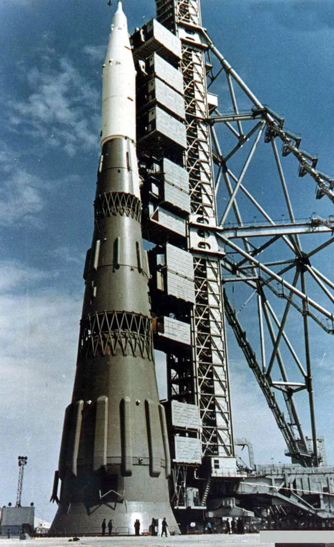 N1: só quatro testes de lançamento foram feitos, todos acabaram em desastre. (Imagem: Reprodução / National Reconnaissance Office)