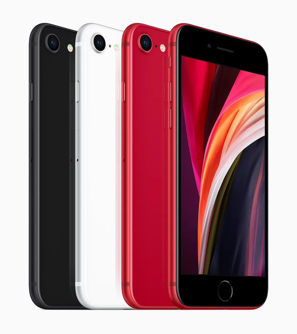 Apple poderia adotar novas cores para o iPhone SE 3 com objetivo de diferenciar em relação ao modelo anterior (Imagem: Reprodução/Apple)