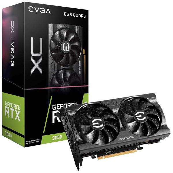 Placa de Vídeo RTX 3050 XC Gaming EVGA NVIDIA GeForce, 8GB GDDR6, LHR, DLSS, Ray Tracing - 08G-P5-3553-KR