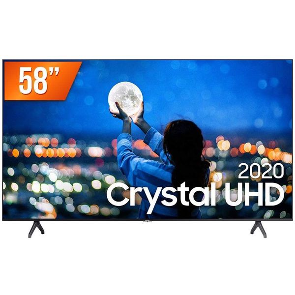 Smart TV LED 58" UHD 4K Samsung UN58TU7000GXZD, Processador Crystal 4K, HDR, Borda Infinita, Controle Remoto Único, Bluetooth, Visual Livre de Cabos