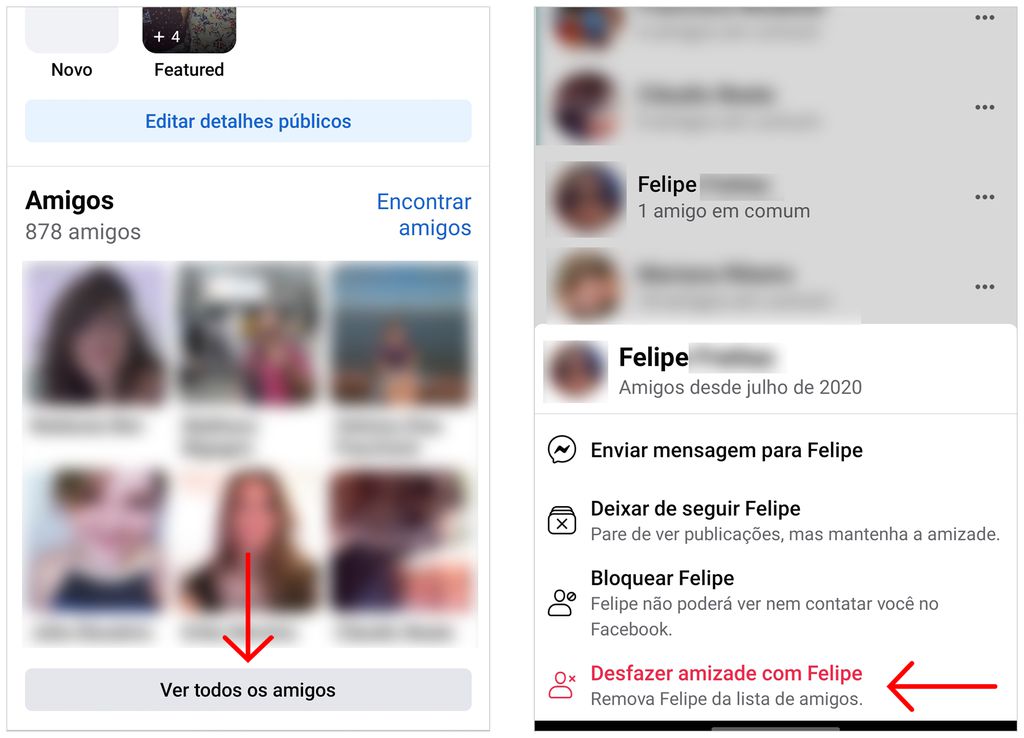 Abra a sua lista de amigos no Facebook para excluir perfis (Captura de tela: André Magalhães)