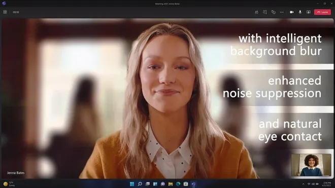 O Windows 11 terá recursos de melhoria de câmera nativos (Imagem: Reprodução/Microsoft)