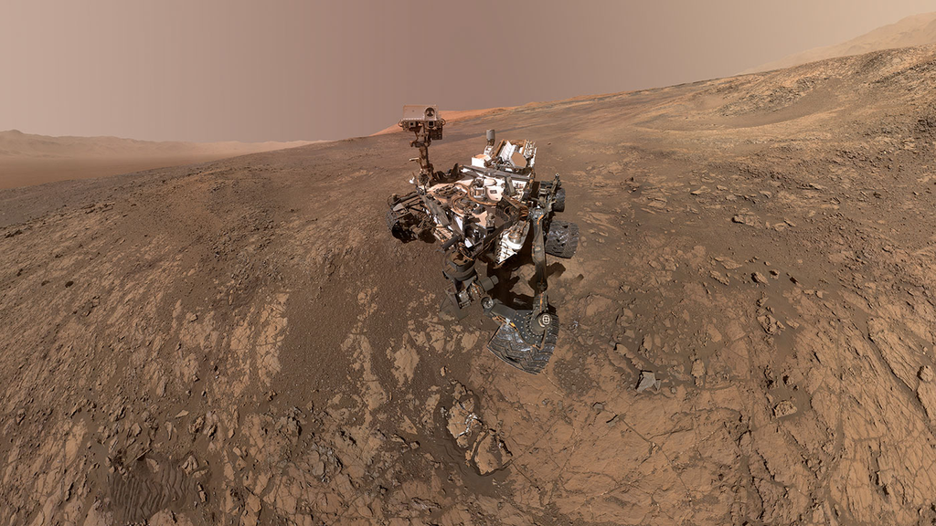 Selfie do rover Curiosity, que já chega a nove anos de exploração em Marte (Imagem: Reprodução/NASA/JPL-Caltech/MSSS)