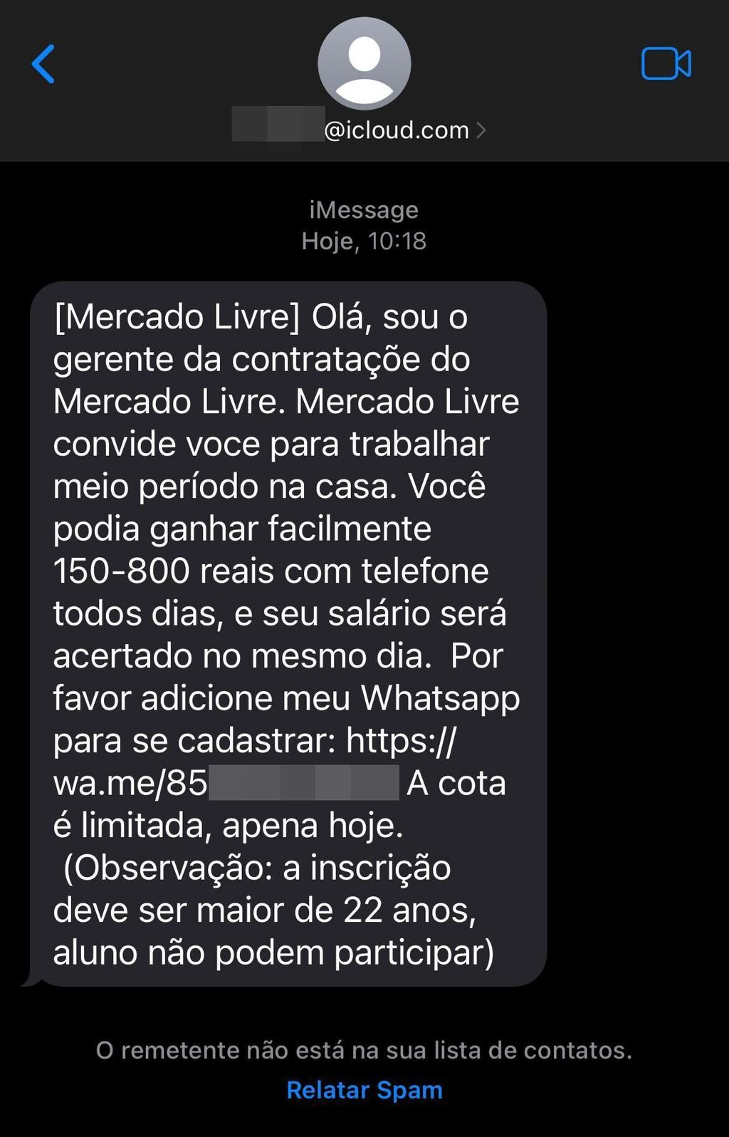 Criminosos usam Mercado Livre para aplicar golpes com vagas de emprego