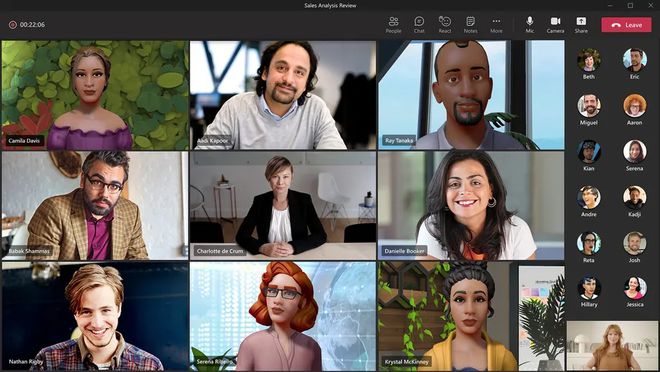 Integração com o Teams levará avatares 3D para reuniões (Imagem: Reprodução/Microsoft)