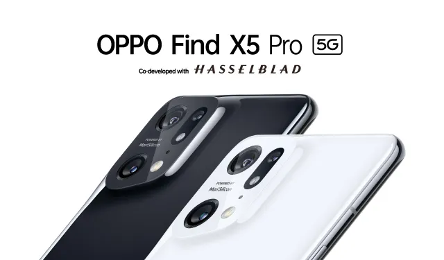 Modelo mais premium, o Oppo Find X5 Pro terá módulo de câmeras integrado ao painel traseiro e acabamento em cerâmica (Imagem: Evan Blass)