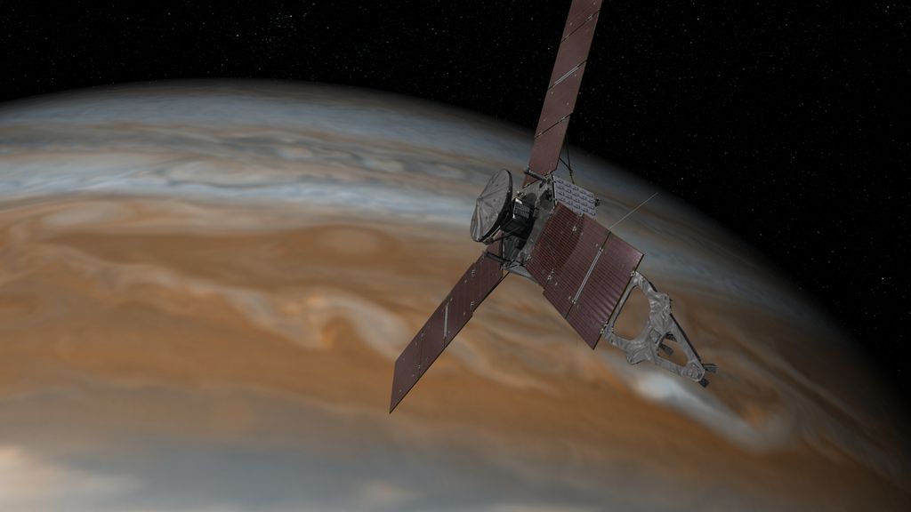 A Juno já produziu grandes registros do planeta, além de informações sobre seu campo magnético e gravitacional (Imagem: Reprodução/NASA/JPL-Caltech)