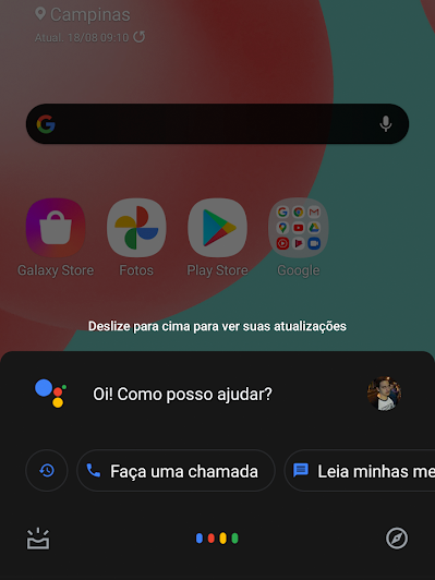 Abra o Google Assistente manualmente ou com o comando de voz "Ok, Google" (Imagem: André Magalhães/Captura de tela)