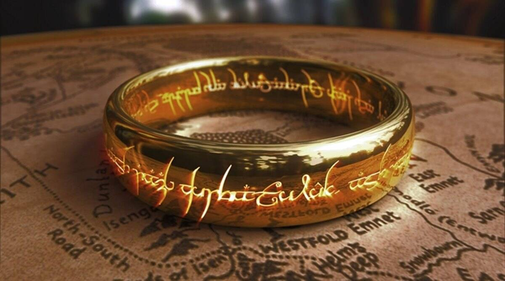 Icônico anel popularizado com a trilogia de filmes Senhor dos Anéis (Imagem: Reprodução/Warner Bros.)