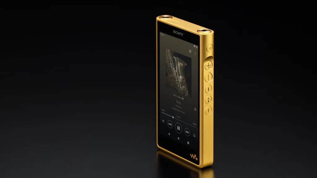 Sony Walkman NW-WM1ZM2 apresenta acabamento banhado a ouro (Imagem: Divulgação/Sony)