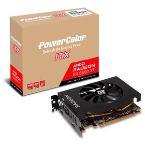 Placa de Vídeo Power Color AMD Radeon RX 6500 XT ITX, 4GB GDDR6, Ray Tracing - AXRX 6500 XT 4GBD6-DH