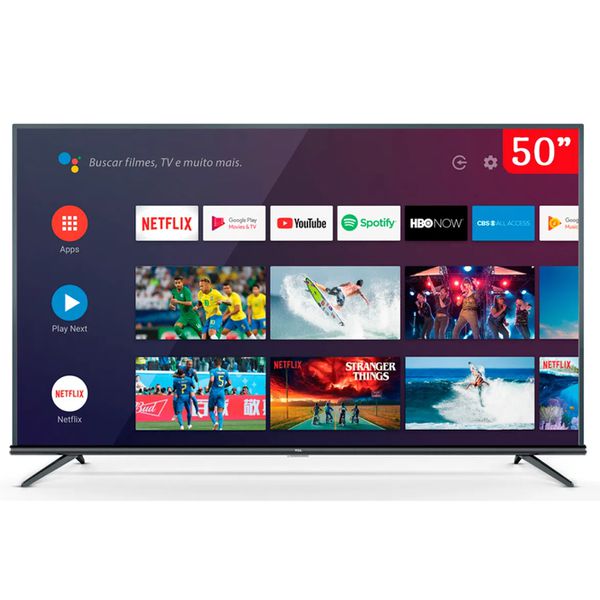 Smart TV Led 50 Polegadas TCL 50P8M 4K UHD HDR com Android e Comando de Voz [boleto]