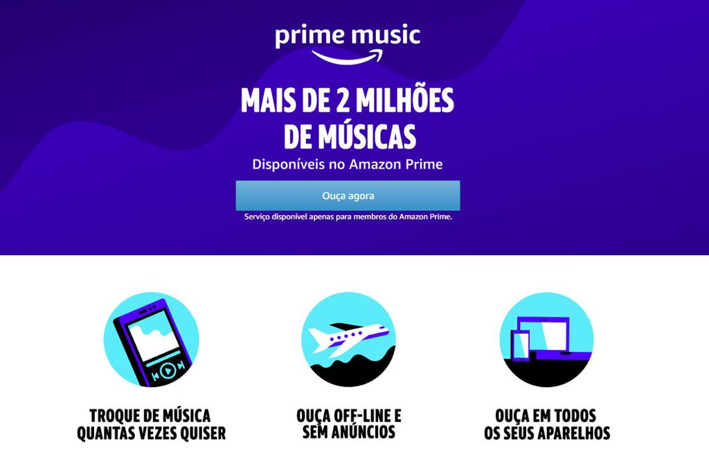 Amazon Prime Music: acervo com dois milhões de canções