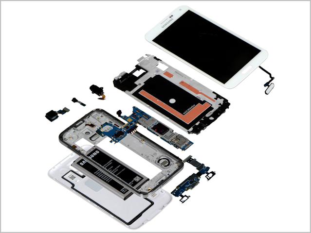 Samsung S5 em partes Samsung S5 em partes