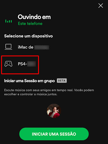 Selecione o PS4 (Imagem: André Magalhães/Captura de tela)
