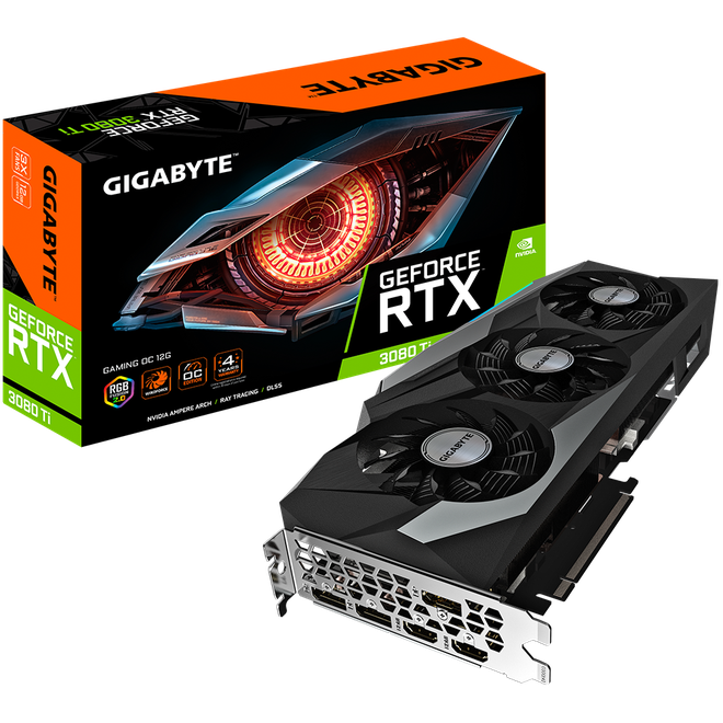 GeForce RTX 3080 Ti na versão Gaming OC (Imagem: Divulgação/Gigabyte)