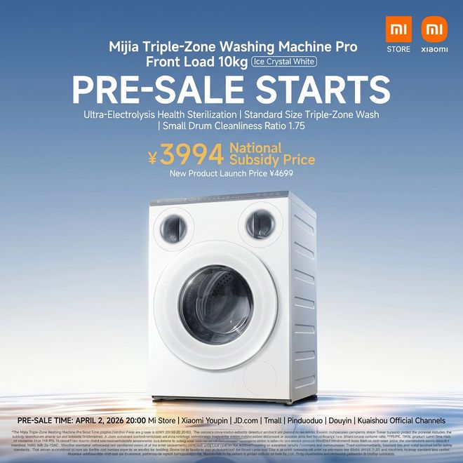 Máquina de lavar Xiaomi 10 kg Mijia Three-Zone