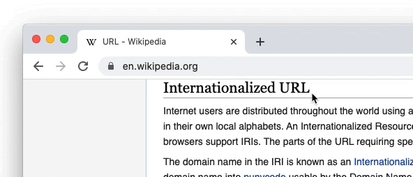 Por padrão, apenas o domínio do site vai aparecer na URL. (Imagem: Google/Divulgação)
