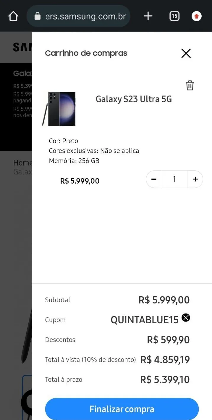 🤑 CUPOM  Galaxy S23 Ultra em um dos menores preços já vistos