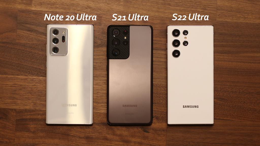 Galaxy S22 Ultra tem design comparado com antecessores (Imagem: Reprodução/sakitechonline)