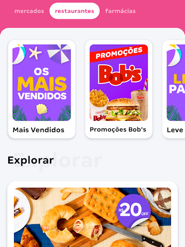 App realiza entregas de restaurantes, mercados e farmácias (Imagem: André Magalhães/Captura de tela)