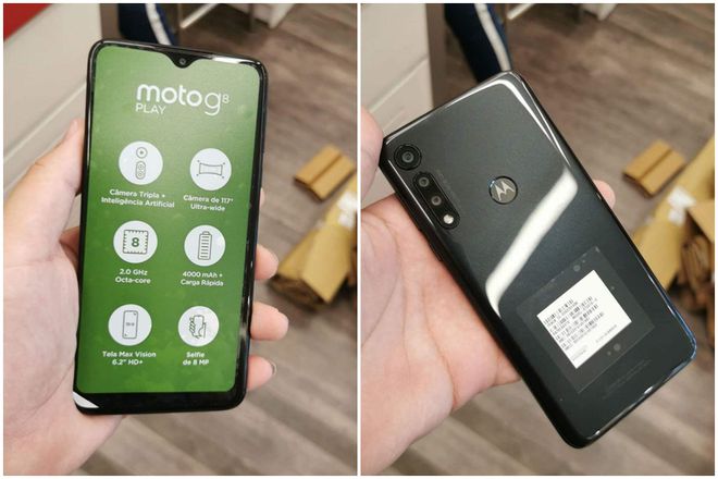 Moto G8 Play aparece em imagens vazadas de um unboxing não oficial