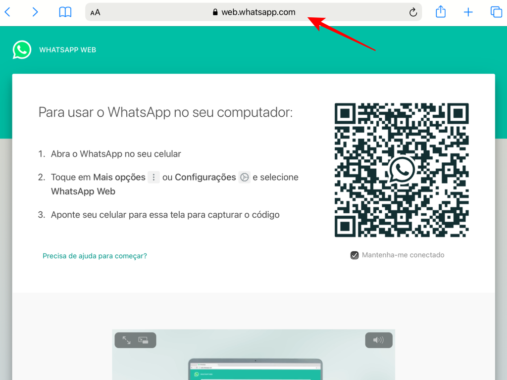 Hoje, os usuários do WhatsApp no iPad precisam utilizar a versão web do programa (Imagem: Thiago Furquim/Canaltech)