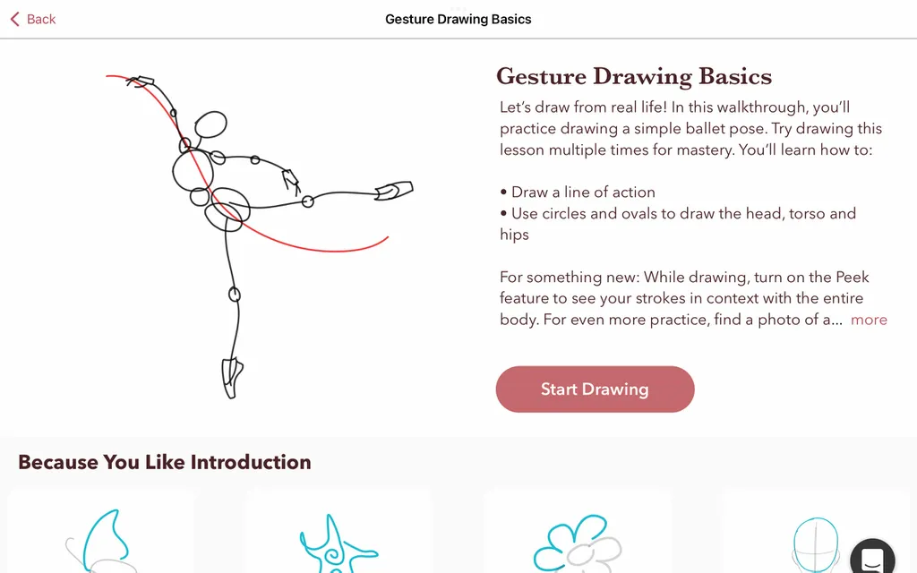 ShadowDraw possui exercícios interativos para aprender a desenhar (Captura de tela: André Magalhães)