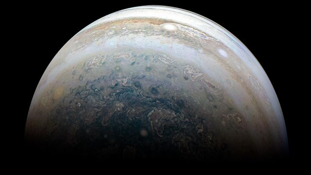 Juno envia imagens incríveis de Júpiter que mostram o extremo sul do planeta