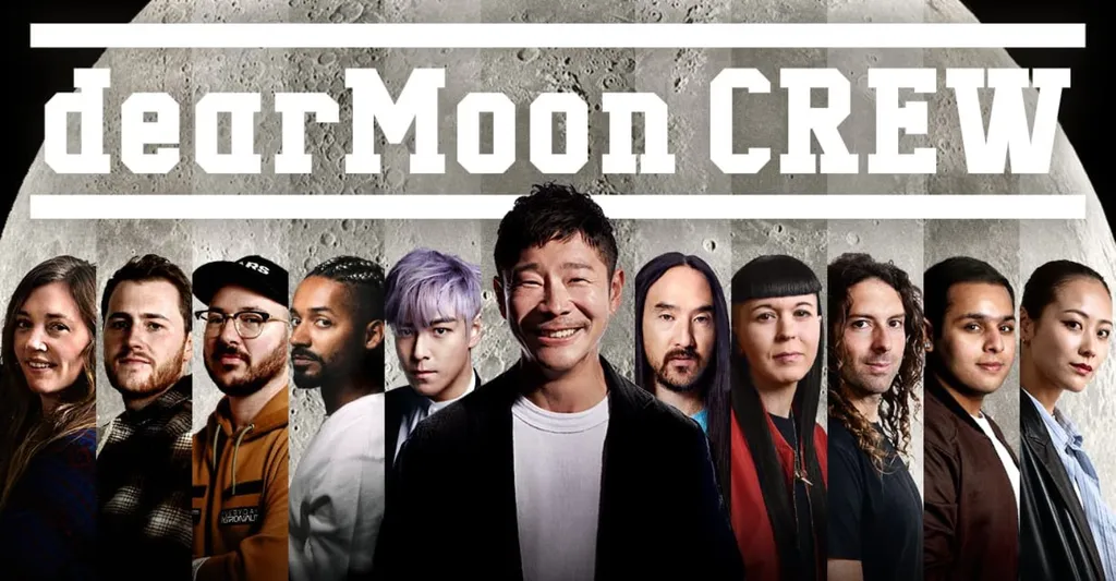 Os artistas que irão à Lua por meio da missão dearMoon (Imagem: Reprodução/dearMoon Project)