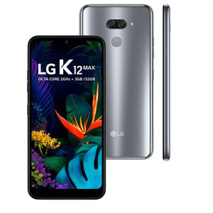 Smartphone LG K12 Max Platinum 32GB, Tela 6.26", Câmera Traseira Dupla com Inteligência Artificial, Android 9.0, Processador Octa Core e 3GB RAM [À VISTA]