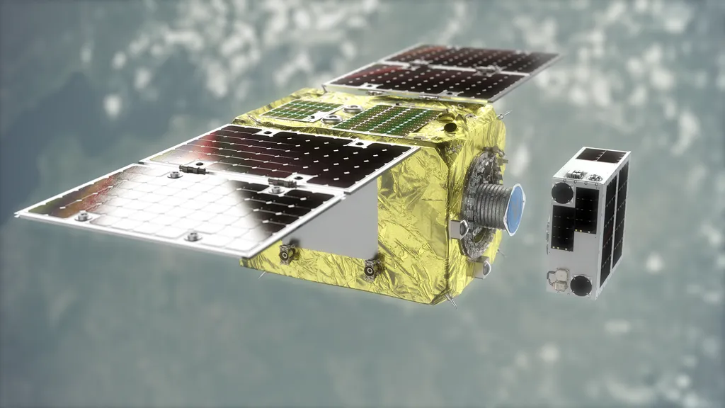 Iniciativas como a missão ELSA-D, da Astroscale, já testam em órbita como remover lixo espacial (Imagem: Reprodução/Astroscale)