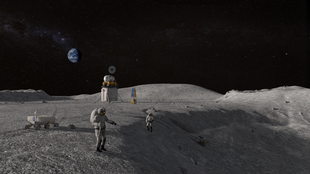 Artemis 3 terá como foco trazer amostras lunares à Terra (Imagem: NASA)