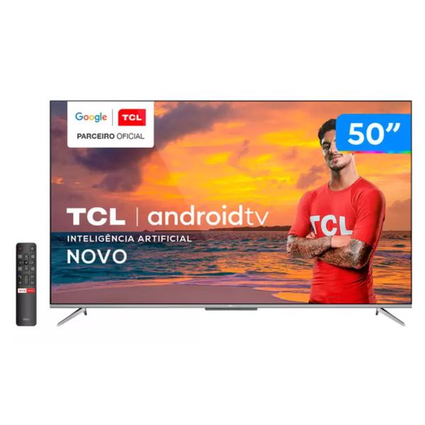 Smart TV 4K UHD LED 50” TCL 50P715 Android Wi-Fi - Bluetooth 3 HDMI 2 USB [CUPOM]