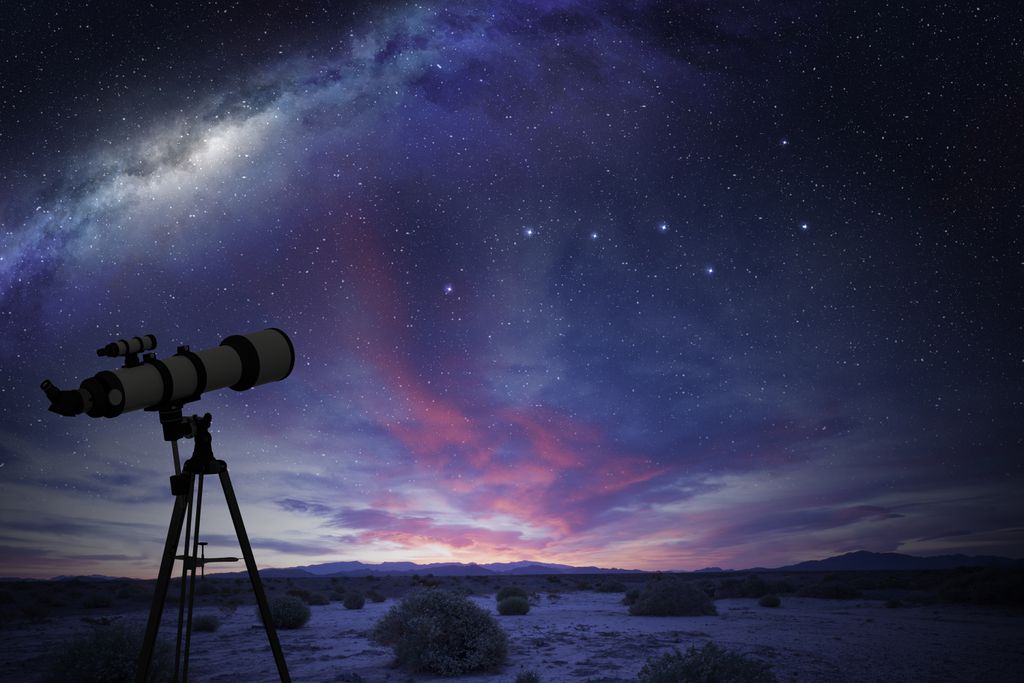Telescópios são ótimas ferramentas para observar o céu noturno (Imagem: Reprodução/claudioventrella/Envato)