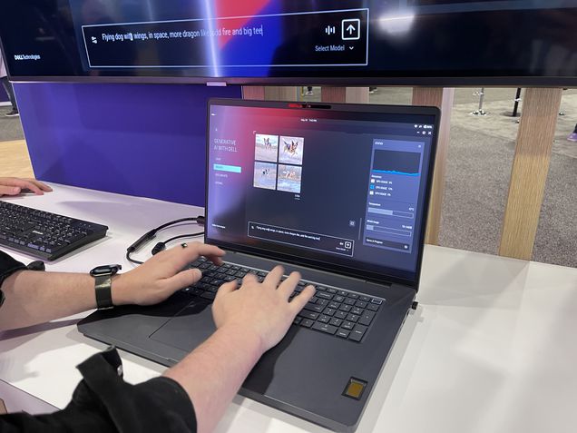 Dell Pro Max Plus em demonstração com modelos de IA rodando localmente