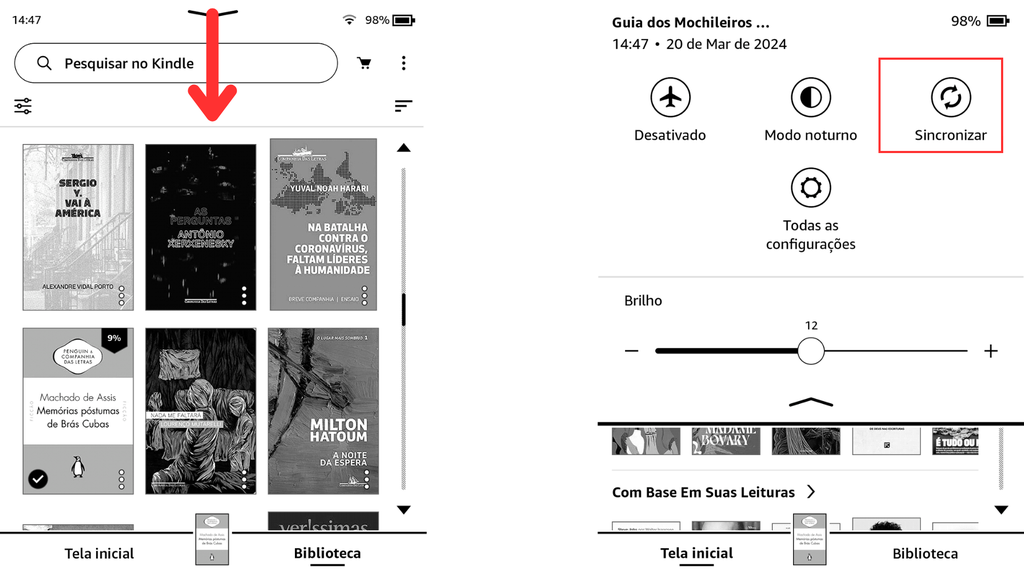 Como sincronizar o Kindle (Imagem: Captura de tela/Bruno De Blasi/Canaltech)