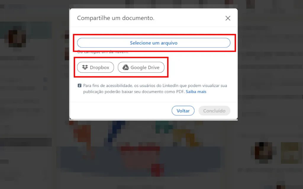 Selecione um arquivo de uma pasta local ou carregue-o diretamente do Dropbox ou do Google Drive (Captura de tela: Matheus Bigogno)