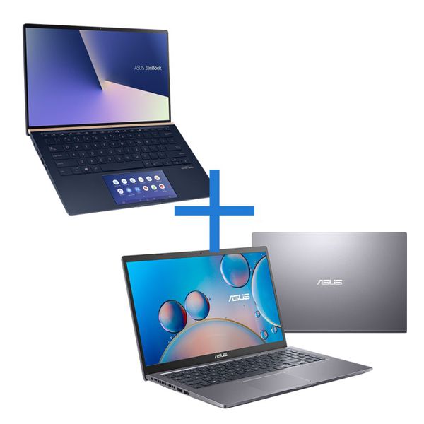 Notebook ASUS Zenbook UX434FAC-A6340T Azul Escuro + Notebook ASUS X515JA-EJ1045T Cinza